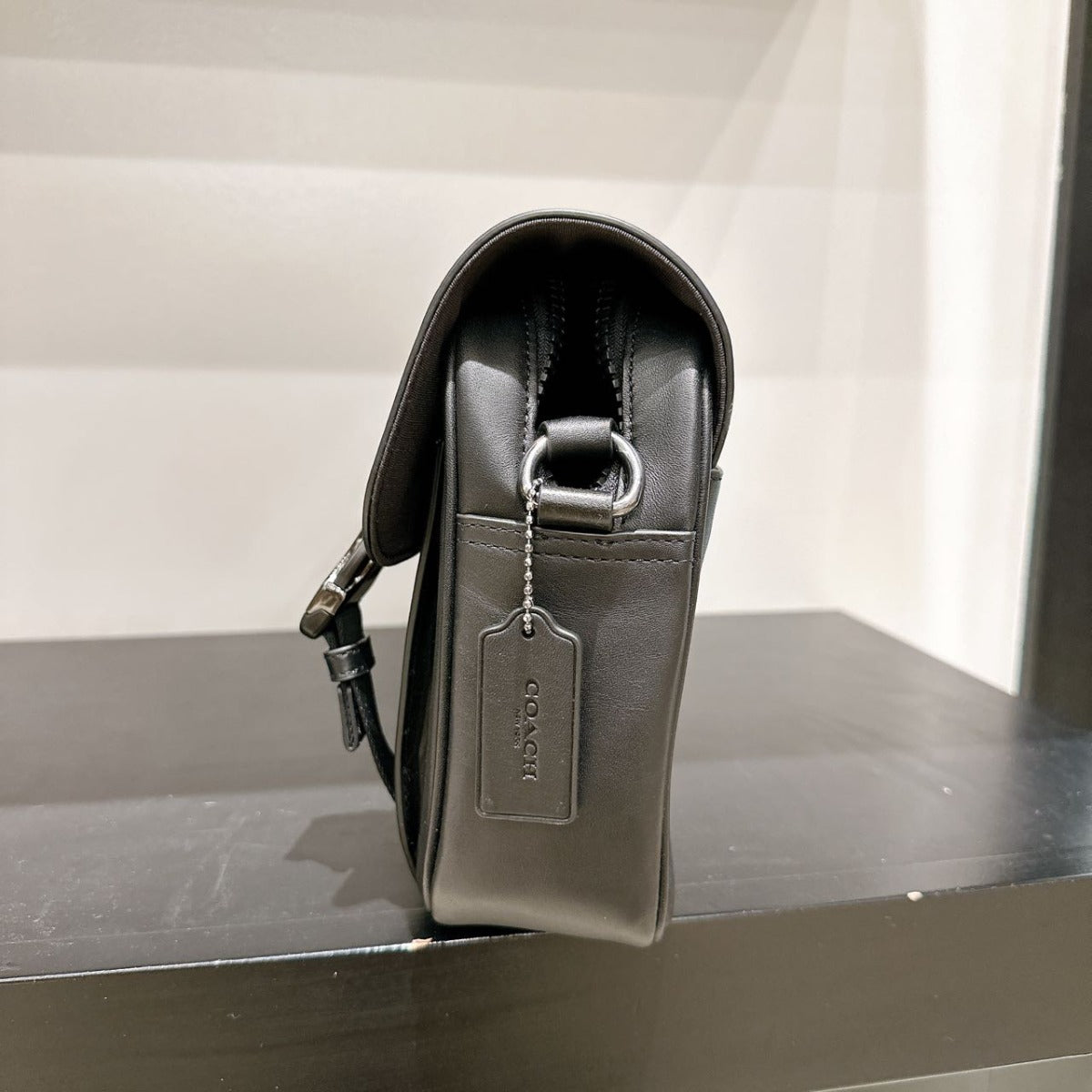 Coach C2715 Track Leather Crossbody men In Black Coach C2715 Track Leather Crossbody men In Black